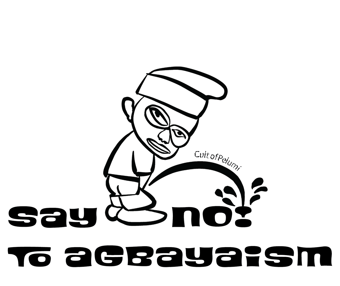 Say NO! to agbayaism Sticker